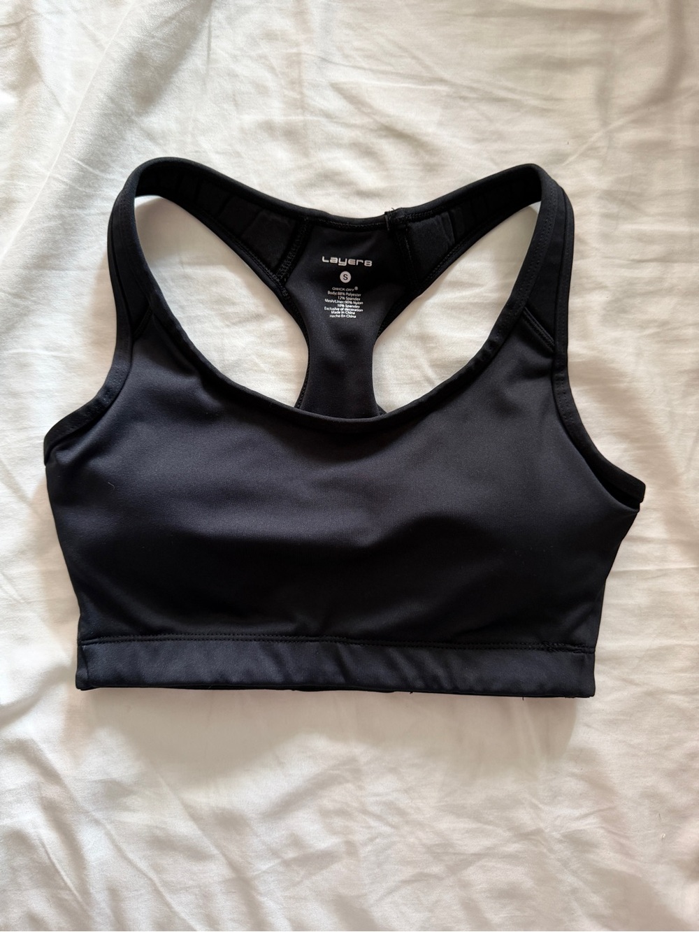 Layer 8 Black Racerback Sports Bra